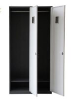 Wardrobe MY-L2 with 2 doors, dark grey/light, 1850x760x450 mm, foldable - Image 2