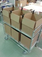 Trolley with 2 levels 1195 x 470 x 1120mm, KOKM8000-2L-CL - Image 3