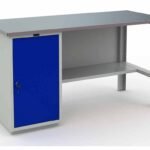 Töölaud 1600x700 mm riiuliboksi ja metallkattega
