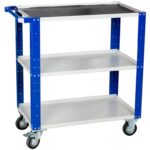Trolley 738x750x450 mm, with three shelves and wheels
