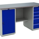 Töölaud 1600x700 mm riiuli- ja sahtliboksiga