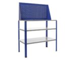 Töölaud 1000x500 mm perforeeritud pleki ja riiulitega, PRGAR114