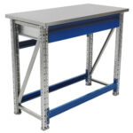 Töölaud 1000x500 mm sahtli ja metallkattega, PRMAST103