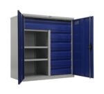 Metal cabinet for tools 1000x950x500 mm, with partition and one large and five small drawers, PR100215 - Image 2