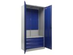 Metal cabinet for tools 1900x950x500 mm, with three drawers and perforated sheet, PR041030 - Image 2
