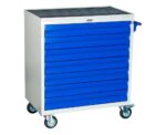 Komplekteerimiskäru 738x750x453 mm, seitsme sahtli ja ratastega