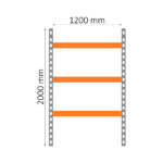 Main part of media shelf 2000 x 1200 x 800mm