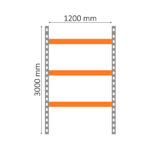 Main part of media shelf 3000 x 1200 x 800mm