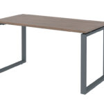 Office table PRMTO 1400x700mm, walnut dark/dark grey