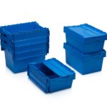 Plastkast kaanega, 600x400x320 mm, sinine, TB967682