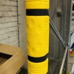 Aluseriiuli postikaitse 500×90mm, kollane, plastik