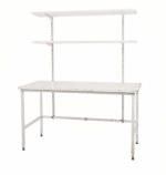 Pakkelaud riiulitega, 2000x1500x800 mm, kasutatud, valge