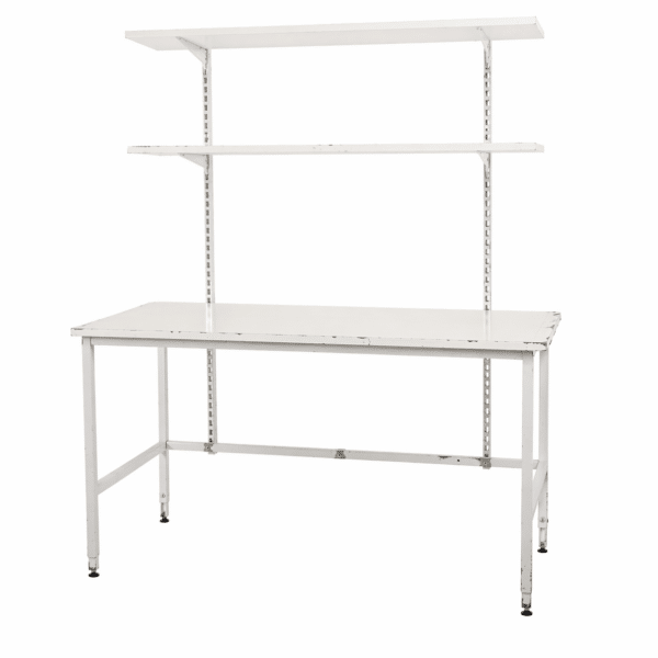 Pakkelaud riiulitega, 2000x1500x800 mm, kasutatud, valge