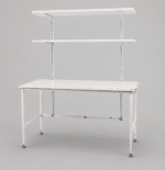 Pakkelaud riiulitega, 2000x1500x800 mm, kasutatud, valge - Image 2